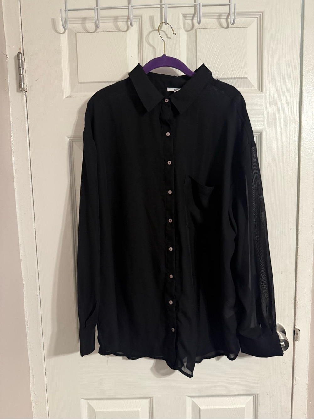 2/$30 Bar III Black Long-Sleeve Button-Down Shirt